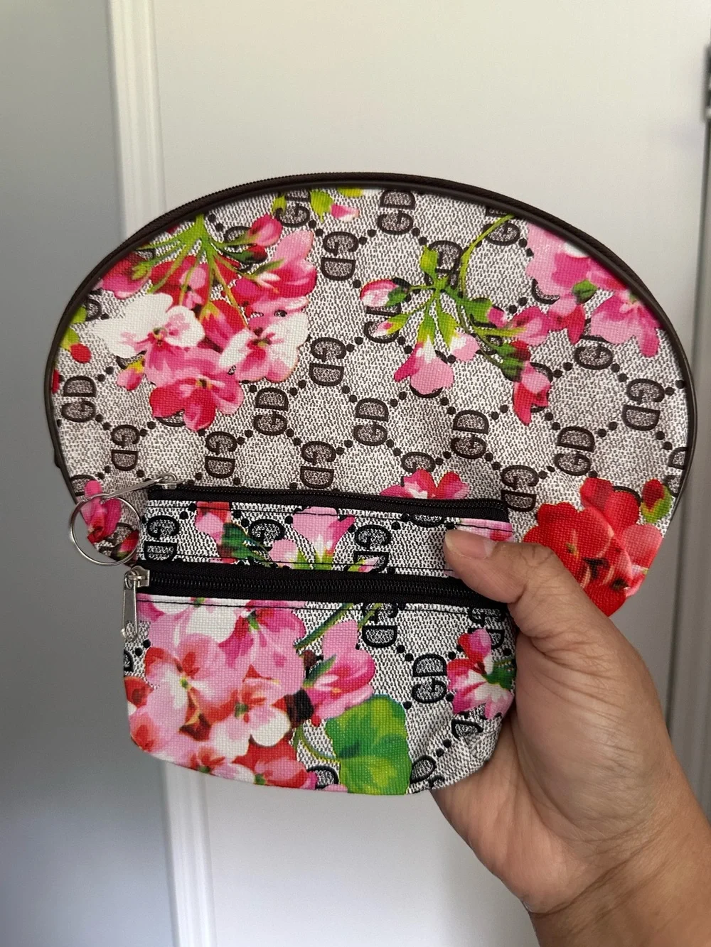 Fashion Cosmetic pouch and Matching coin Wallet set